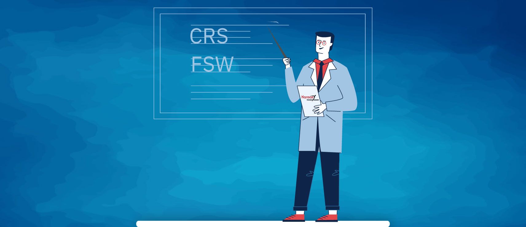 An illustration of Kansas immigration consultant explaining the differences between CRS points calculator and FSW (67 points) points calculator